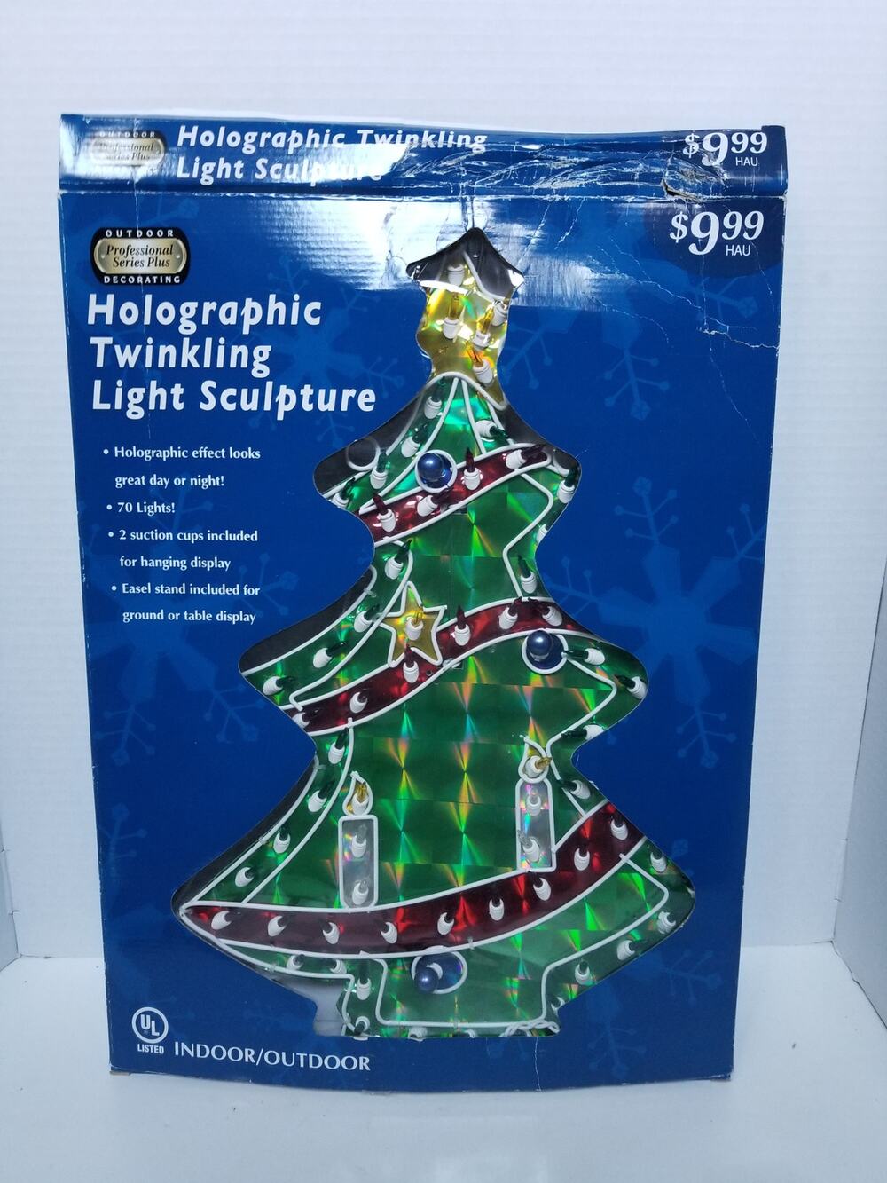 Holographic Twinkling Light Christmas Tree Outdoor/Indoor 19"